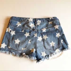 Mossimo Denim High Rise Star Cut Off Shorts 0030